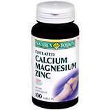 Nature's Bounty Calcium Magnesium Zinc Tablets - 100 Tab