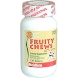 Goldline Fruity Chews Tablets With Iron - 100 Tab