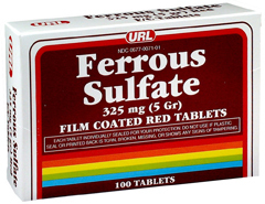 URL Ferrous Sulfate Tablets - 100 Tab