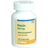 Goldline Niacin 250 mg Capsules Timed-Release - 100 Caps