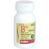 Goldline Vitamin B6 100 mg Tablets - 100 Tab