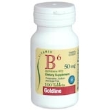 Goldline Vitamin B6 50 mg Tablets - 100 Tab