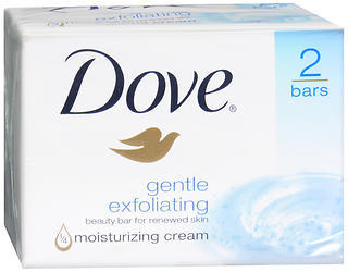 Dove Exfoliating Bars 2-Pack 4 Ounce Bars - 8 Ounces