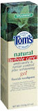 Tom's of Maine Whole Care Anticavity and Tartar Control Plus Whitening Gel Fluoride Toothpaste Spearmint - 5.5 OZ