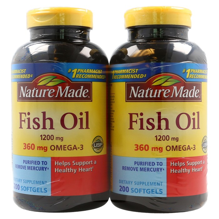 Nature Made Fish Oil 1200 mg 400 Liquid Soft gels Medshopexpress