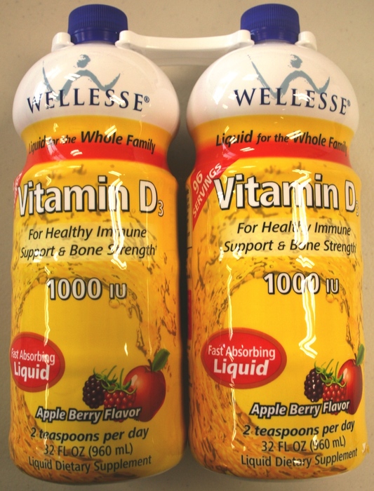 Wellesse Vitamin D3 Liquid Twin Pack - 64 Fl Oz