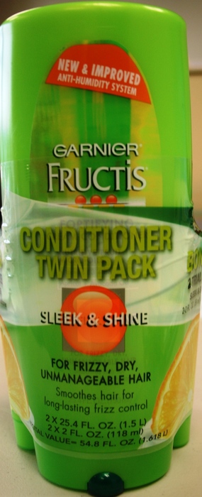 Garnier Fructis Sleek & Shine Conditioner Twin Pack + Bonus  2 Trial Sizes - 50.8 Fl Oz