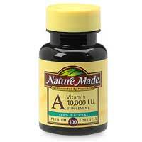 Nature Made Vitamin A Natur 10,000 IU Caplets - 100 Caplets