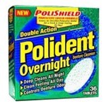 Polident Double Action Denture Cleanser, Overnight  - 78 tablets