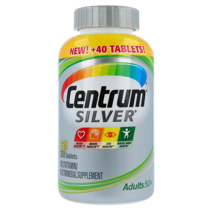 Centrum Silver Multivitamin/Multimineral Supplement Adults 50+ 285 ...