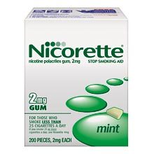 Nicorette® Mint Flavored Gum 2 mg 200 Pieces