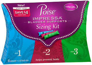 Poise Impressa Bladder Supports Sizing Kit, 6 pk.