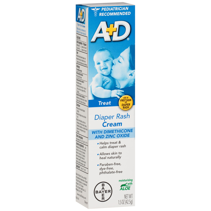 A&D Medicated Zinc Oxide Diaper Rash Cream, 1.5 oz