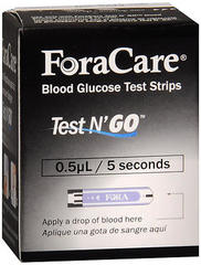 ForaCare Test N' Go Blood Glucose Test Strips - 50 EACH