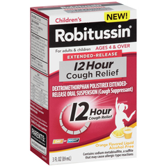 Robitussin Children's 12 Hour Cough Relief Liquid Orange Flavored - 3 OUNCE