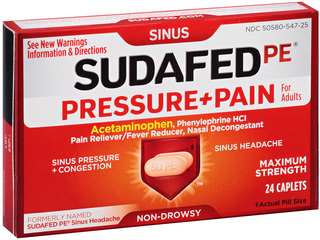 SUDAFED PE Pressure + Pain Caplets - 24 TAB