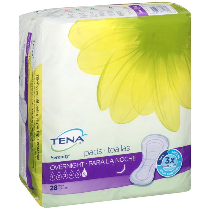 TENA Serenity Overnight Pads Ultimate Absorbency - 28 EACH - Medshopexpress