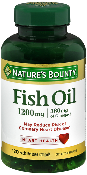 Nature's Bounty Fish Oil 1200 mg Omega-3 100 Softgels - Medshopexpress