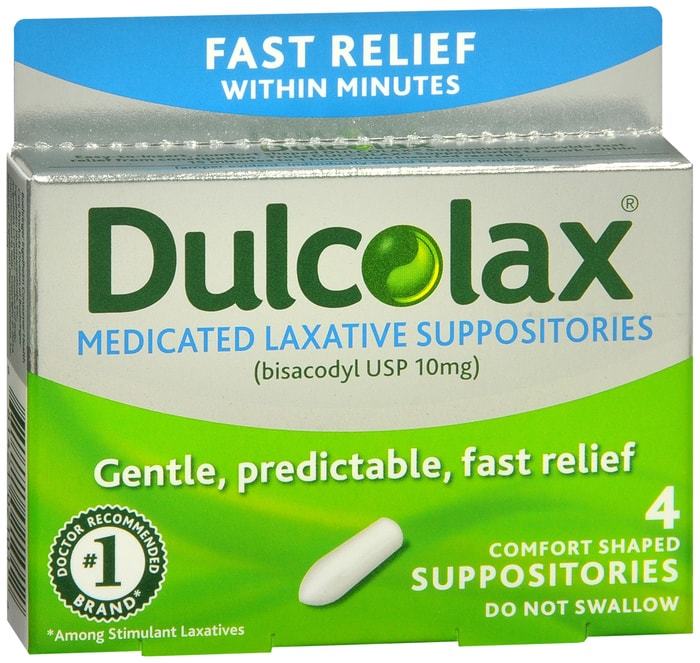 Dulcolax Laxative Suppository, Medicated, Comfort Shaped - 8 suppositories