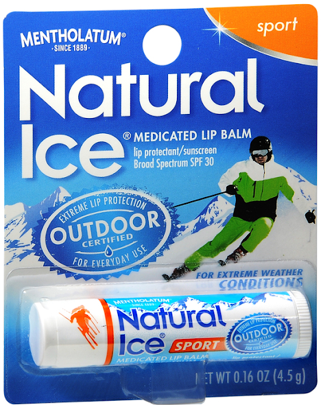 Mentholatum Natural Ice Sunscreen/Lip Protectant SPF 30 Sport  - 12 Pack